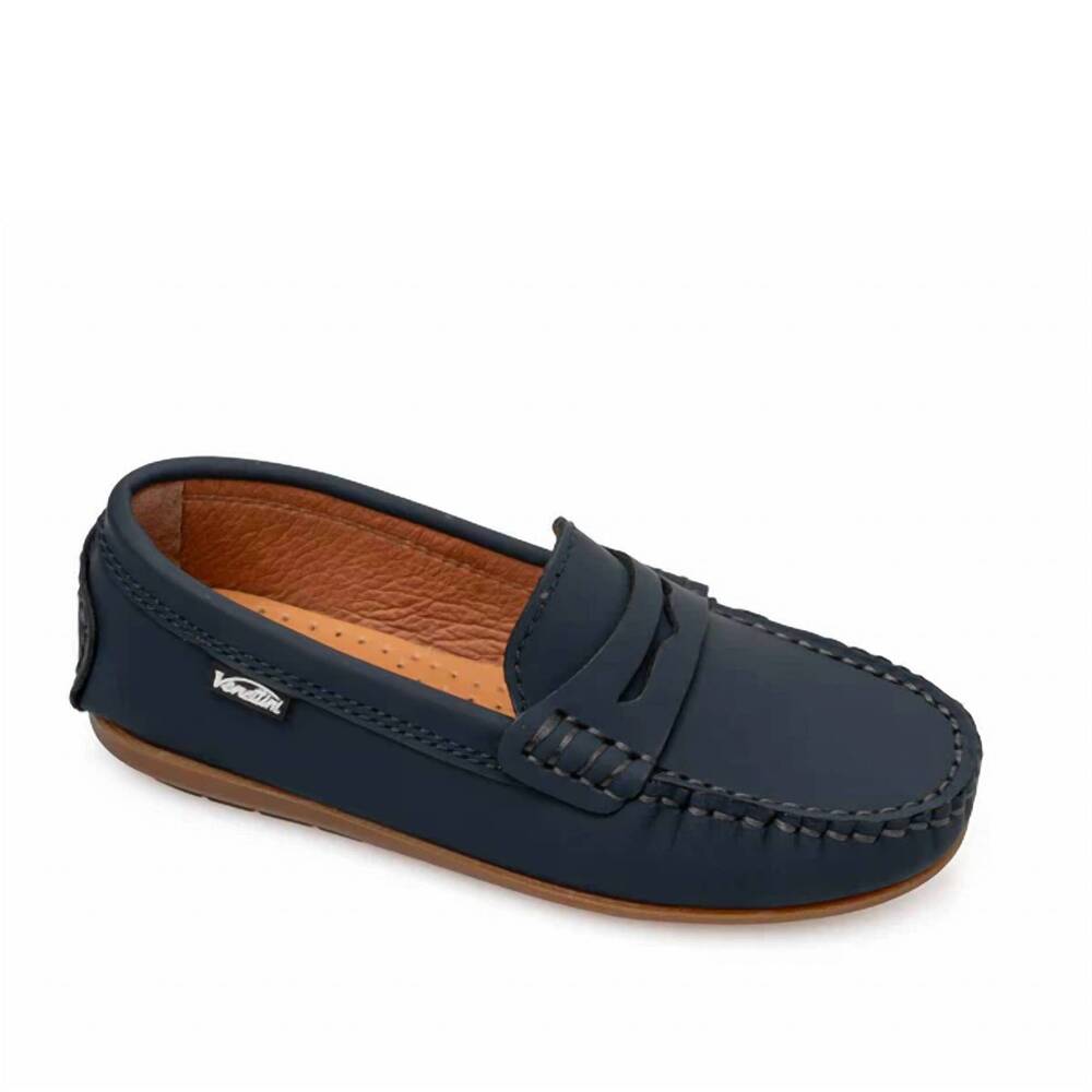 NEW VENETTINI women's atlas new sole penny loafer driving moccasin in navy gum l